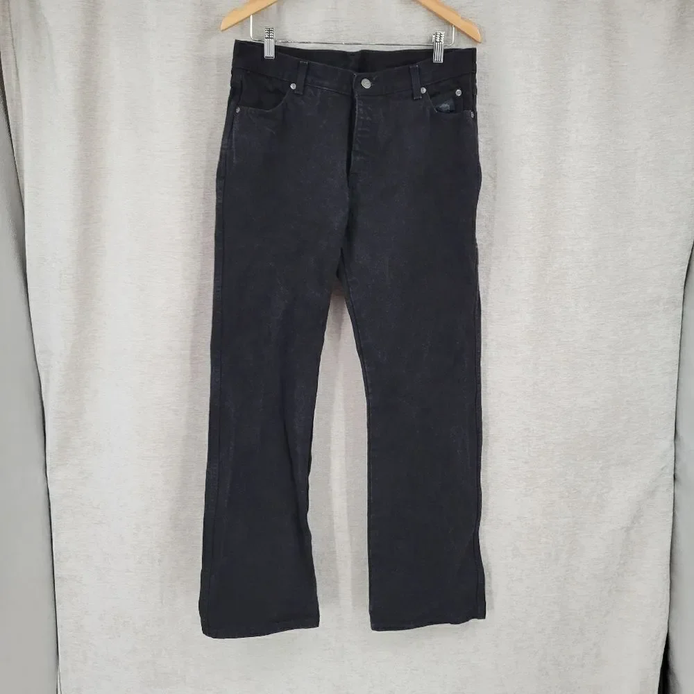 Harley Davidson Vintage Women's 12R Black Bootcut Jeans Cotton Bikercore